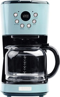 12 Cup Programmable Retro Coffee Maker with Glass Carafe, Black/Chrome Z535
