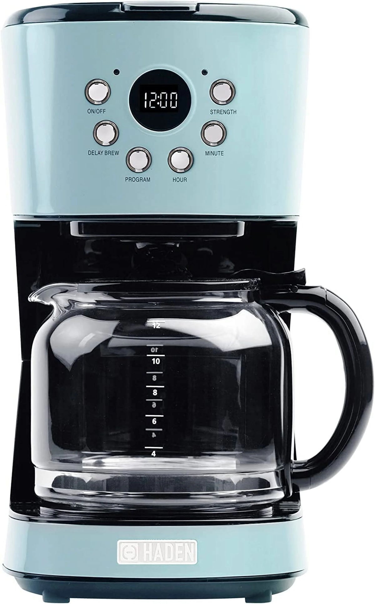 12 Cup Programmable Retro Coffee Maker with Glass Carafe, Black/Chrome Z535