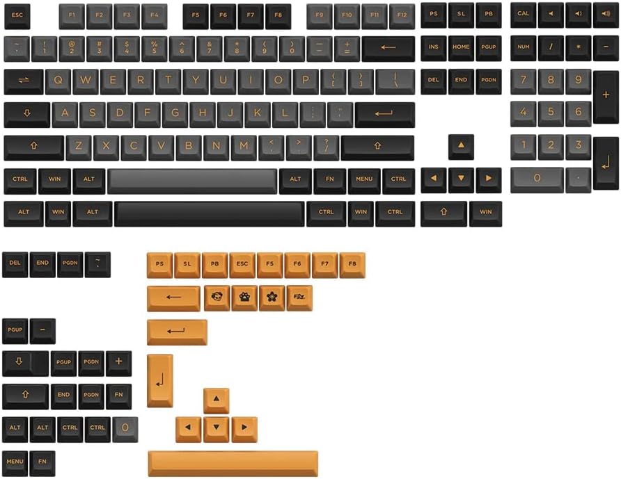 157 Keys Double-Shot PBT Cherry Profile Full Keycaps Set with Storage Box K746303
