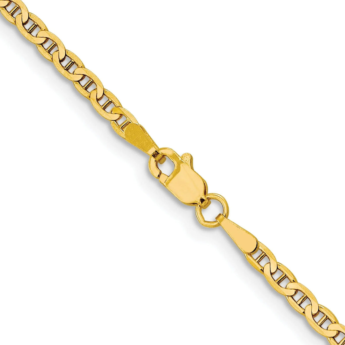 10k Yellow Gold 2.4mm Flat Anchor Chain R970558