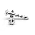 #8 x 1 1/4 inch Wood Screw Slotted Round Head Low Carbon Steel Zinc Plated E10392