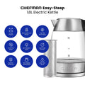 1.8L Glass Electric Kettle with Tea Infuser U4580