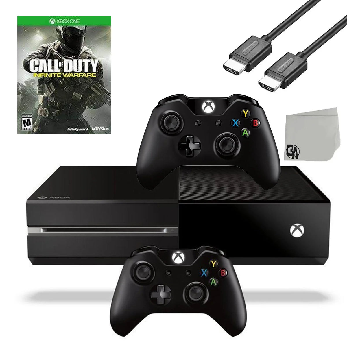 Black 500GB Gaming Console with 2 Controller Q348