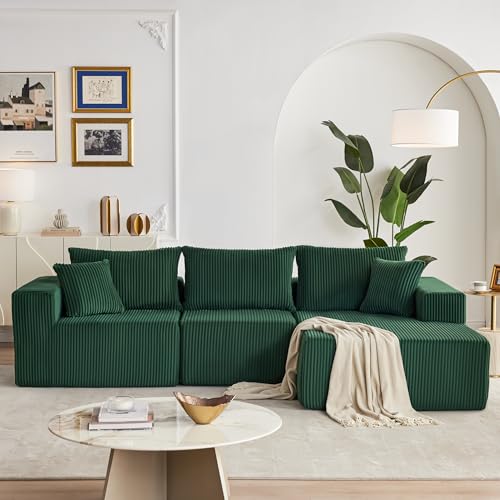 108” Beige Modular Sectional Sofa with Left Facing Chaise S1385