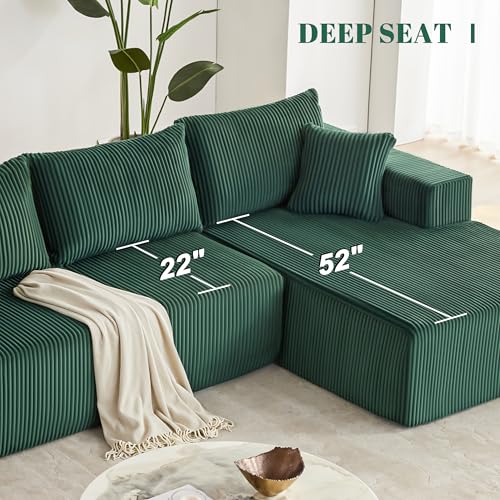 108” Beige Modular Sectional Sofa with Left Facing Chaise S1385