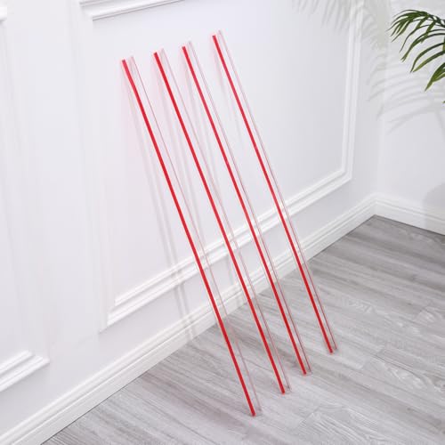 4Pcs Clear Self-Adhesive L-shaped Corner Guards (3.9ft x 1.0in) Z54108