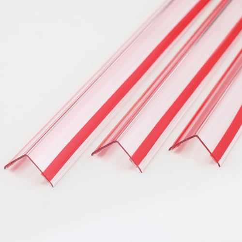 4Pcs Clear Self-Adhesive L-shaped Corner Guards (3.9ft x 1.0in) Z54108