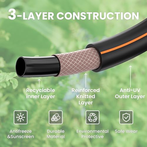 100ft x 5/8" Heavy Duty Flexible Hybrid Hose with Swivel Handle X53057