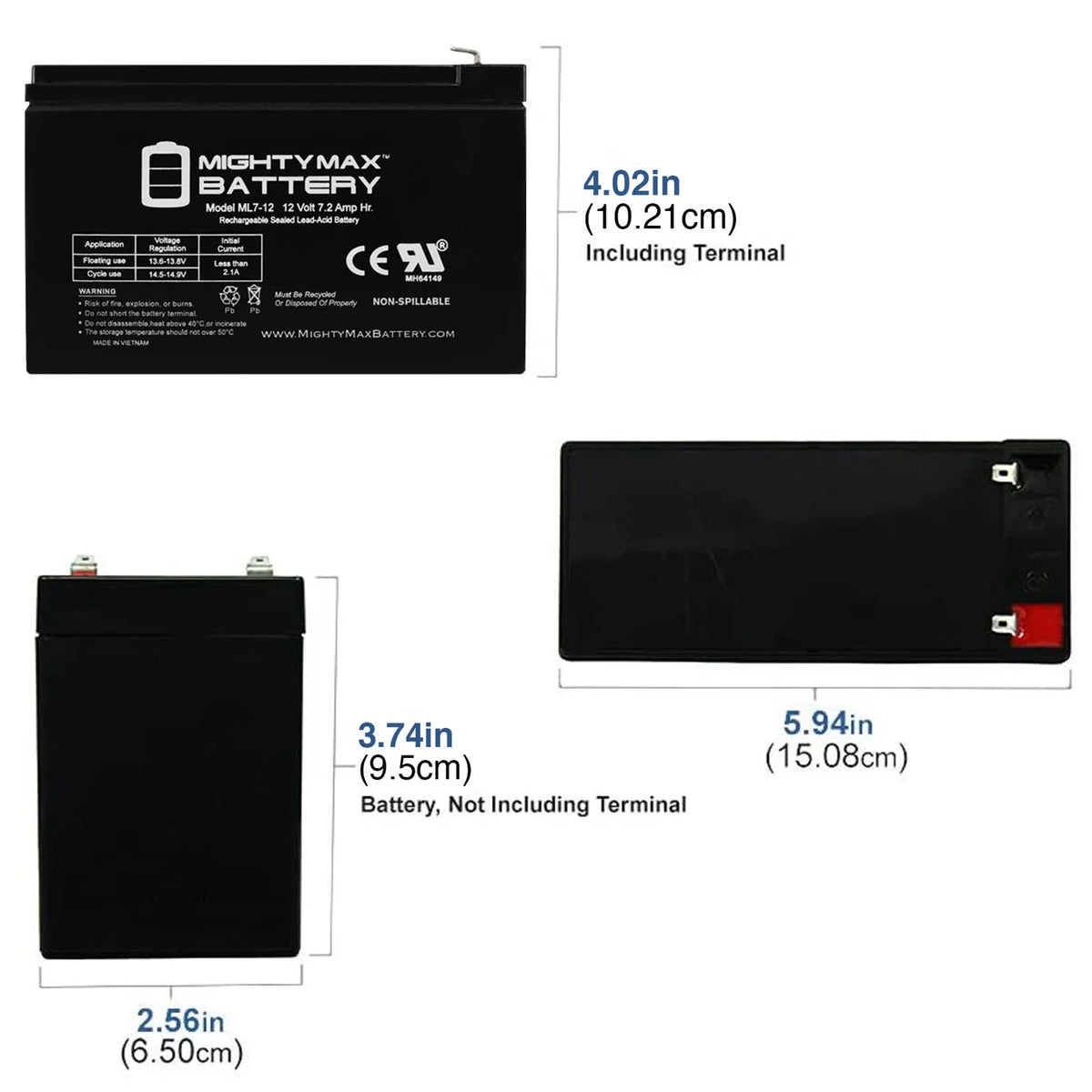 12V 7AH SLA Battery K4883