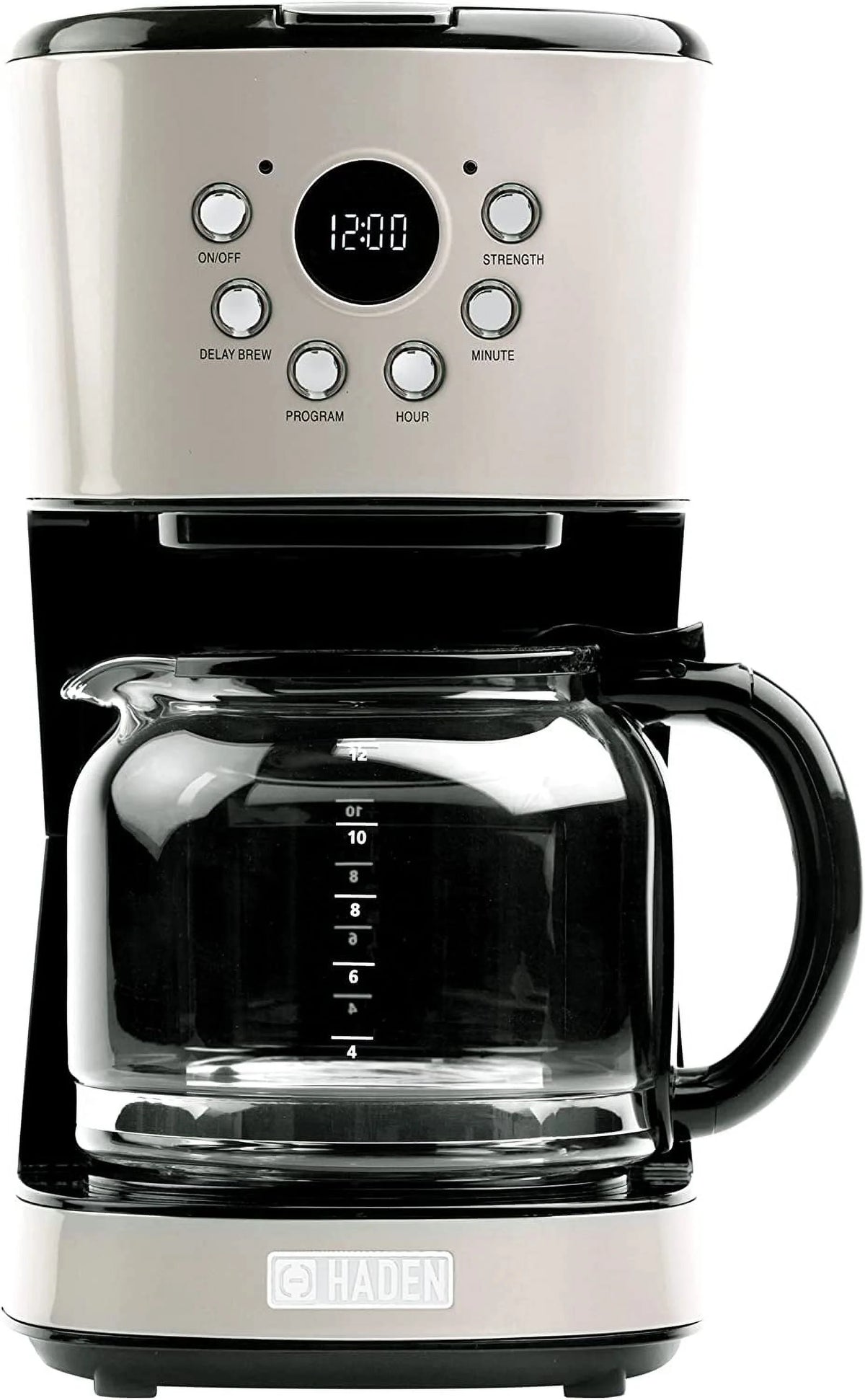 12 Cup Programmable Retro Coffee Maker with Glass Carafe, Black/Chrome Z535