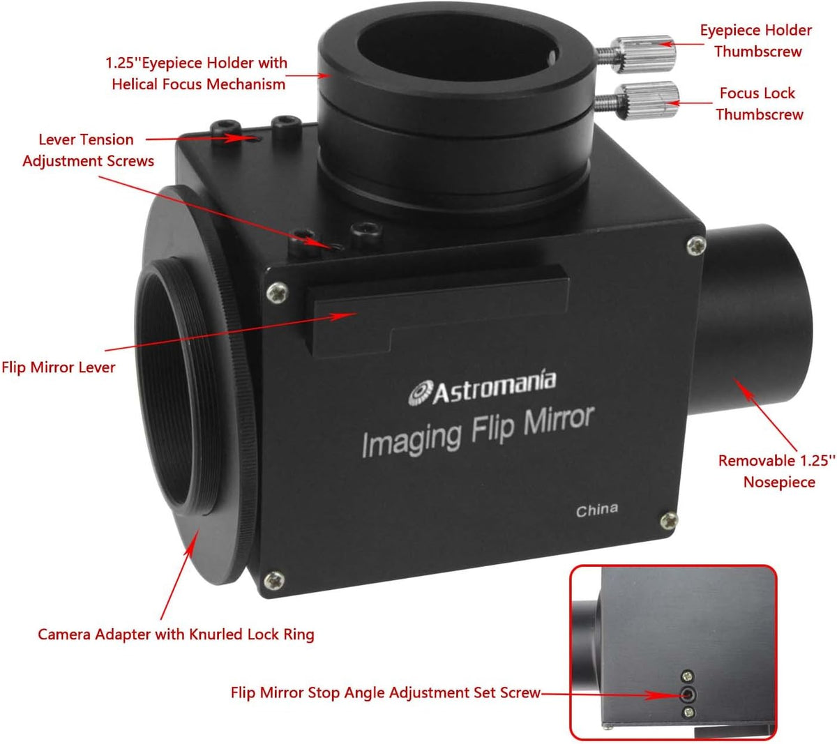 1.25" Astrophotography Flip Mirror G9078