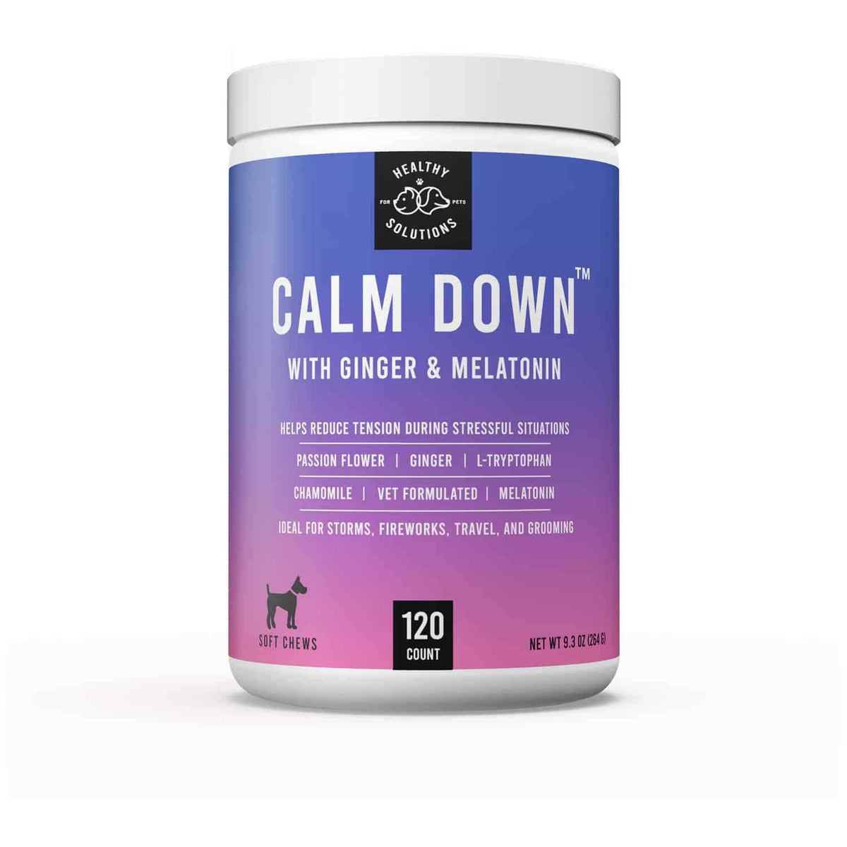 Dog Calming Aid Soft Chew Supplement with Ginger and Melatonin A12431