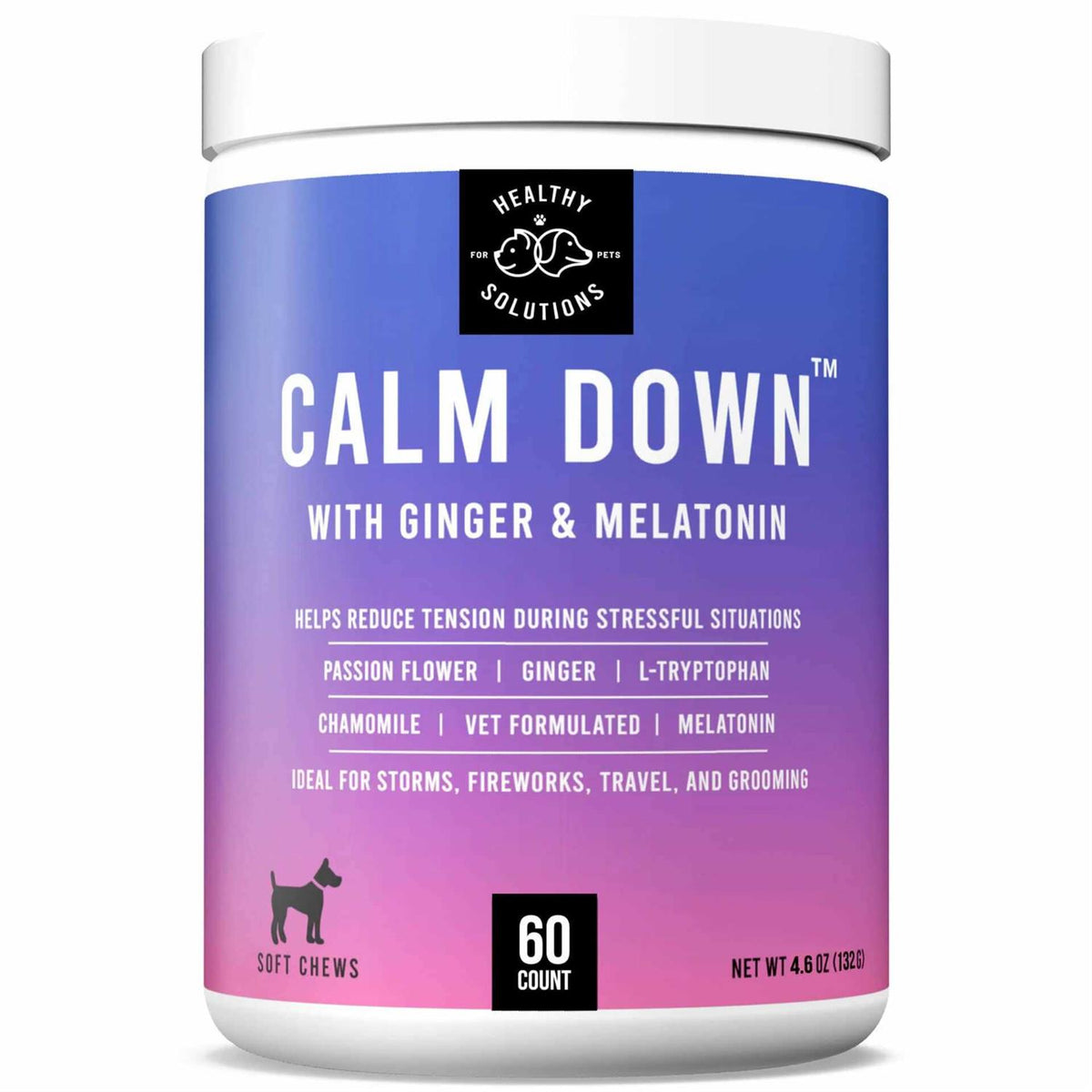 Dog Calming Aid Soft Chew Supplement with Ginger and Melatonin A12431