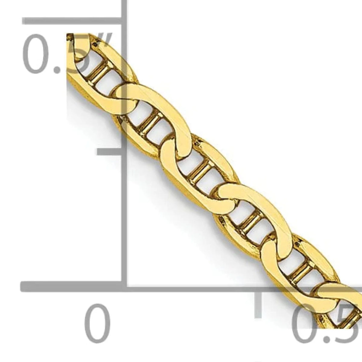 10k Yellow Gold 2.4mm Flat Anchor Chain R970558
