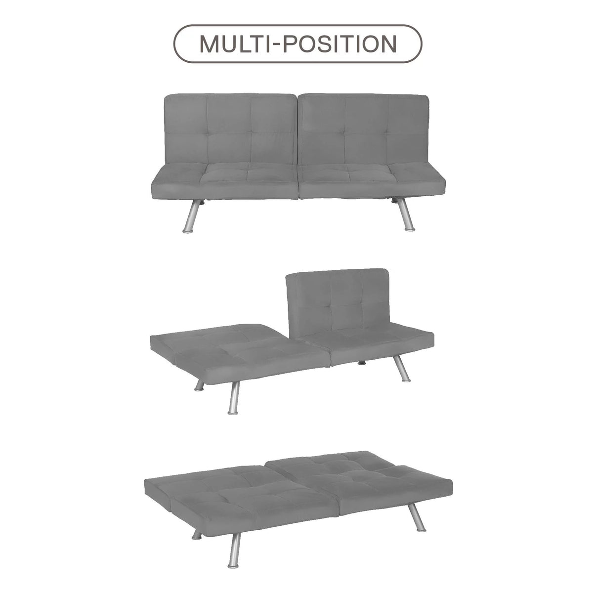 Charcoal Futon V8462