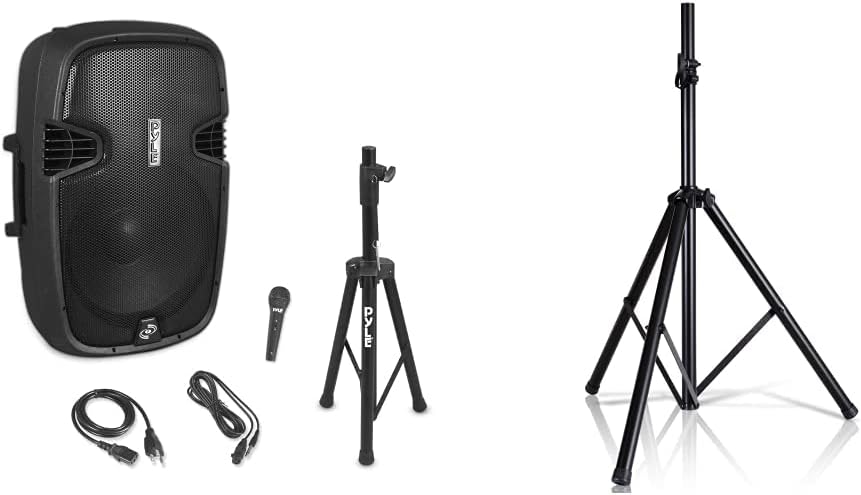 1500W Bluetooth Portable PA Speaker System with Microphone, Black W569136