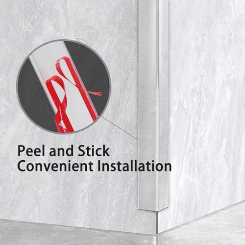 4Pcs Clear Self-Adhesive L-shaped Corner Guards (3.9ft x 1.0in) Z54108