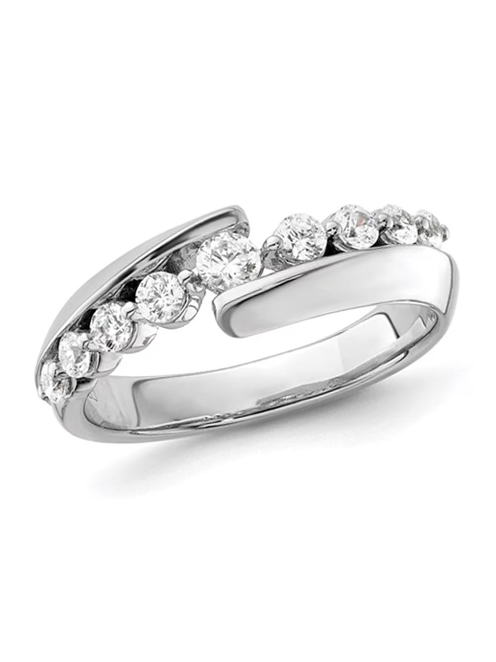 14K White Gold Lab-Grown Diamond Anniversary Band Ring C150