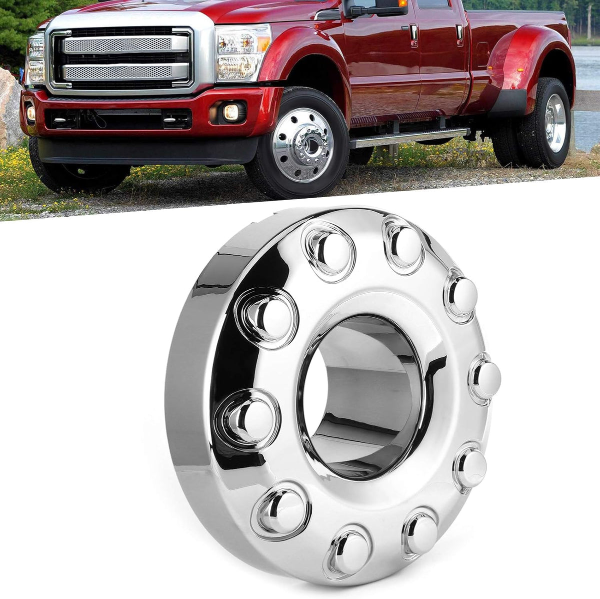 10 Lugs Wheel Center Hub Cap Pack of 2 Q81973