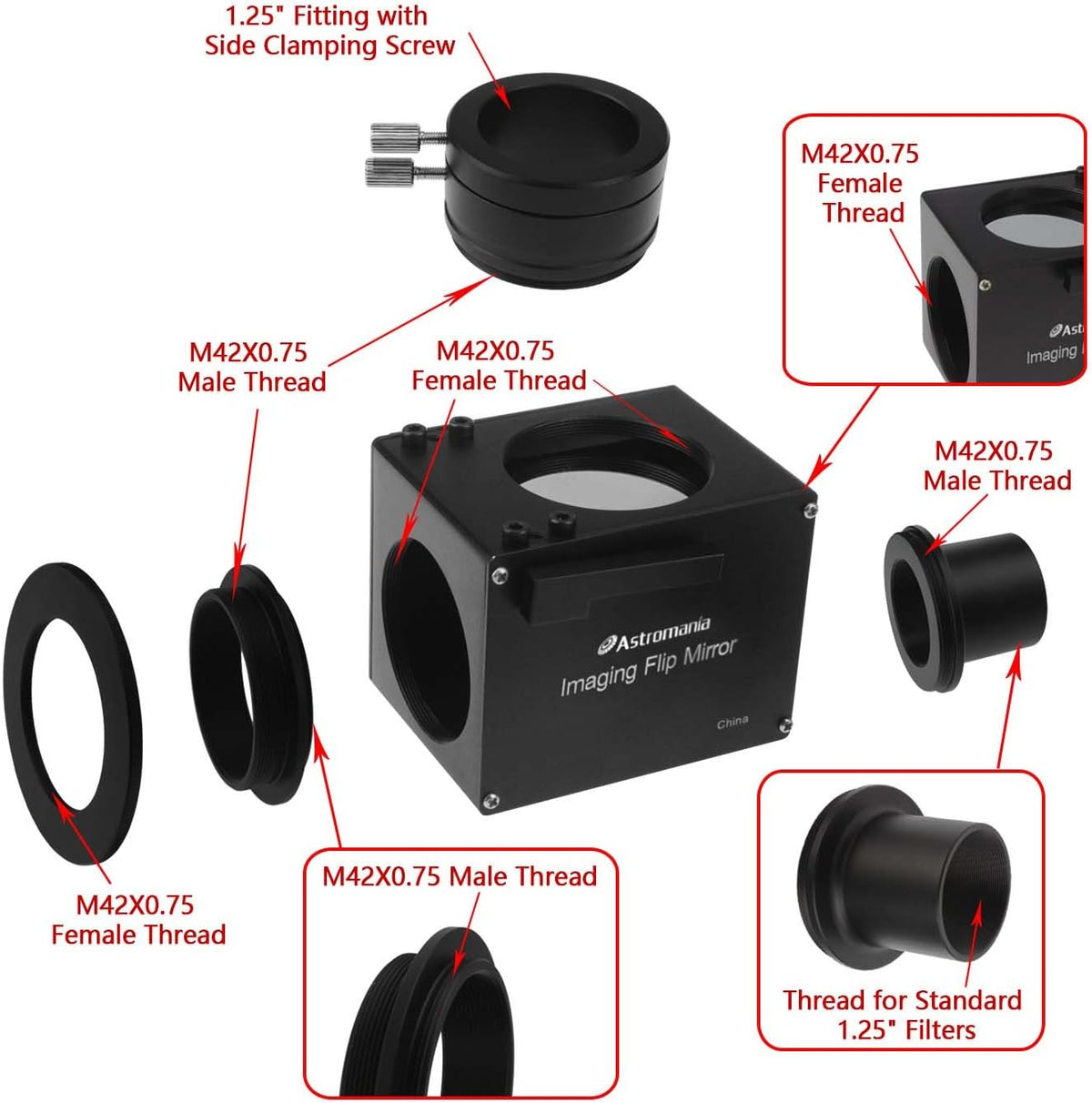 1.25" Astrophotography Flip Mirror G9078