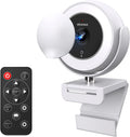 1080P Zoomable Webcam with Remote Control, Privacy Cover, White F1827