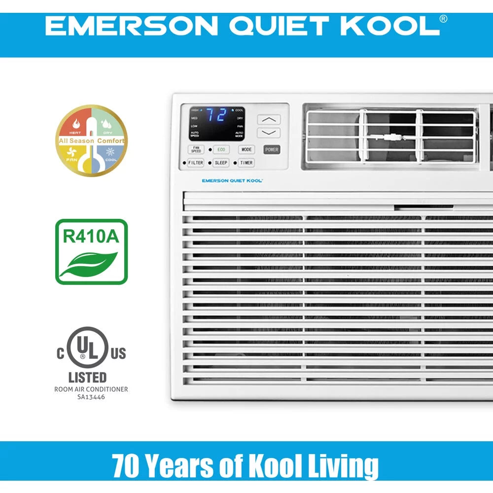 12,000 BTU 230-Volt Through-the-Wall Air Conditioner with Heater, White O7031