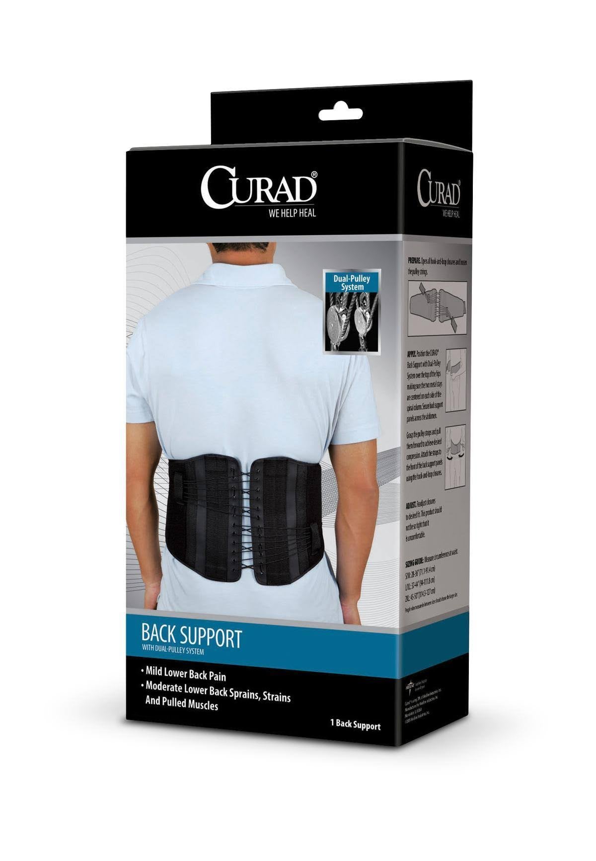 Black Small/Medium Back Support J6959