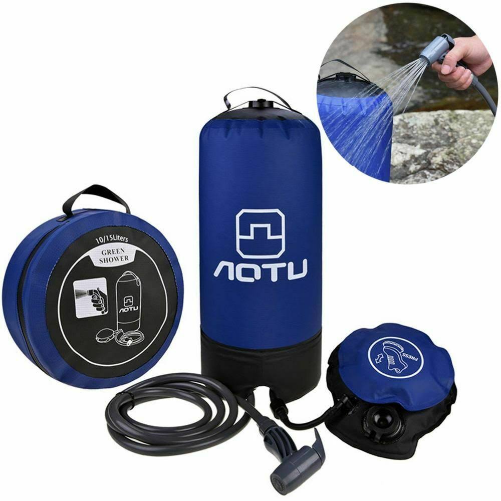 11L PVC Inflatable Portable Camp Shower Blue S776