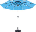 10' LED Solar Patio Umbrella with 30UPF Canopy Z943988