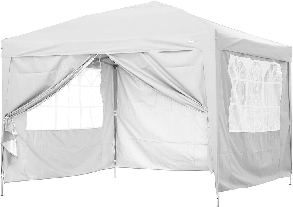 10 x 10 ft Outdoor Pop-Up Canopy Tent with Side Wall W299