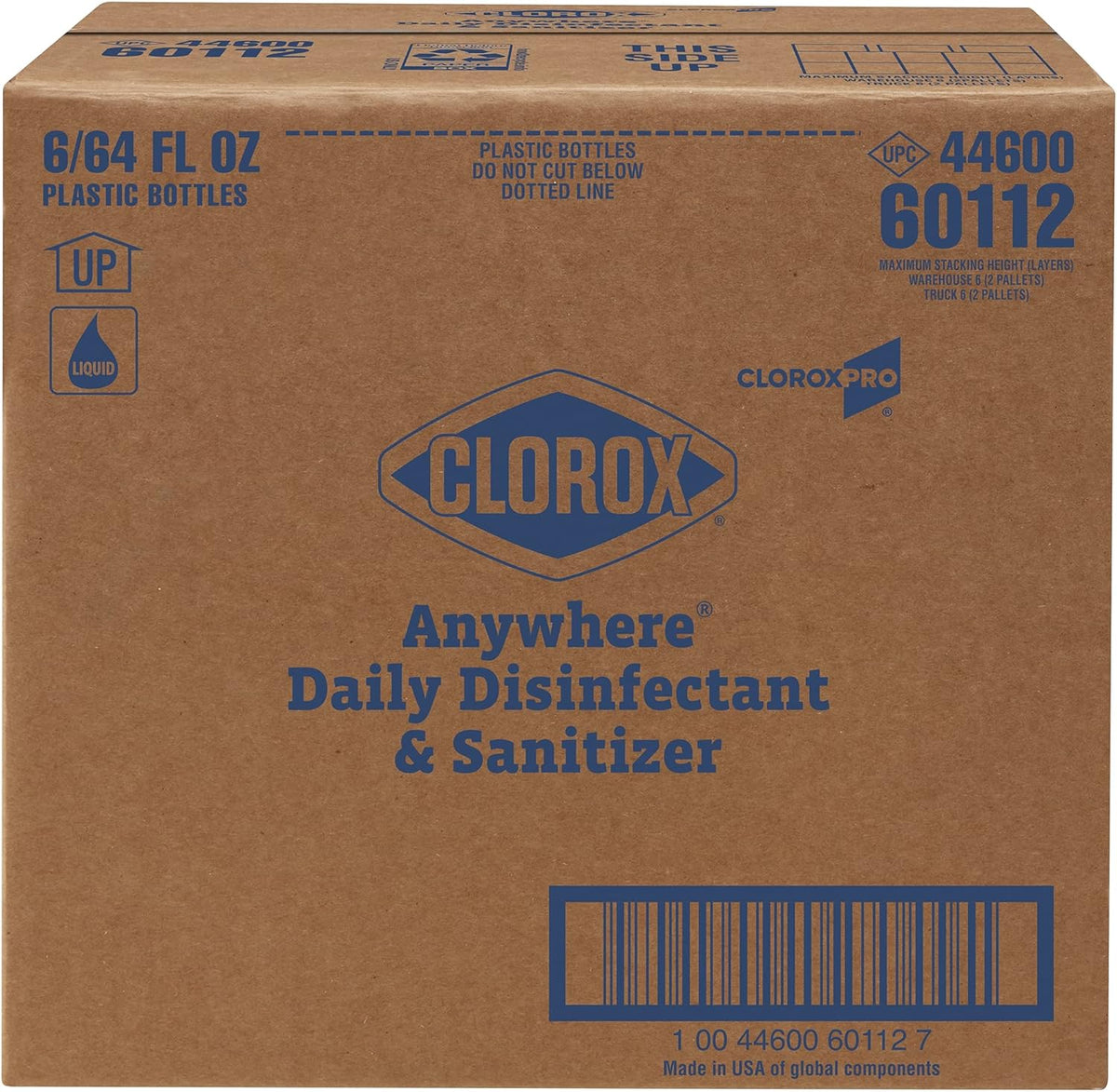 Anywhere Daily Disinfectant and Sanitizer, 64 Fluid Ounces (Pack of 6) V840346