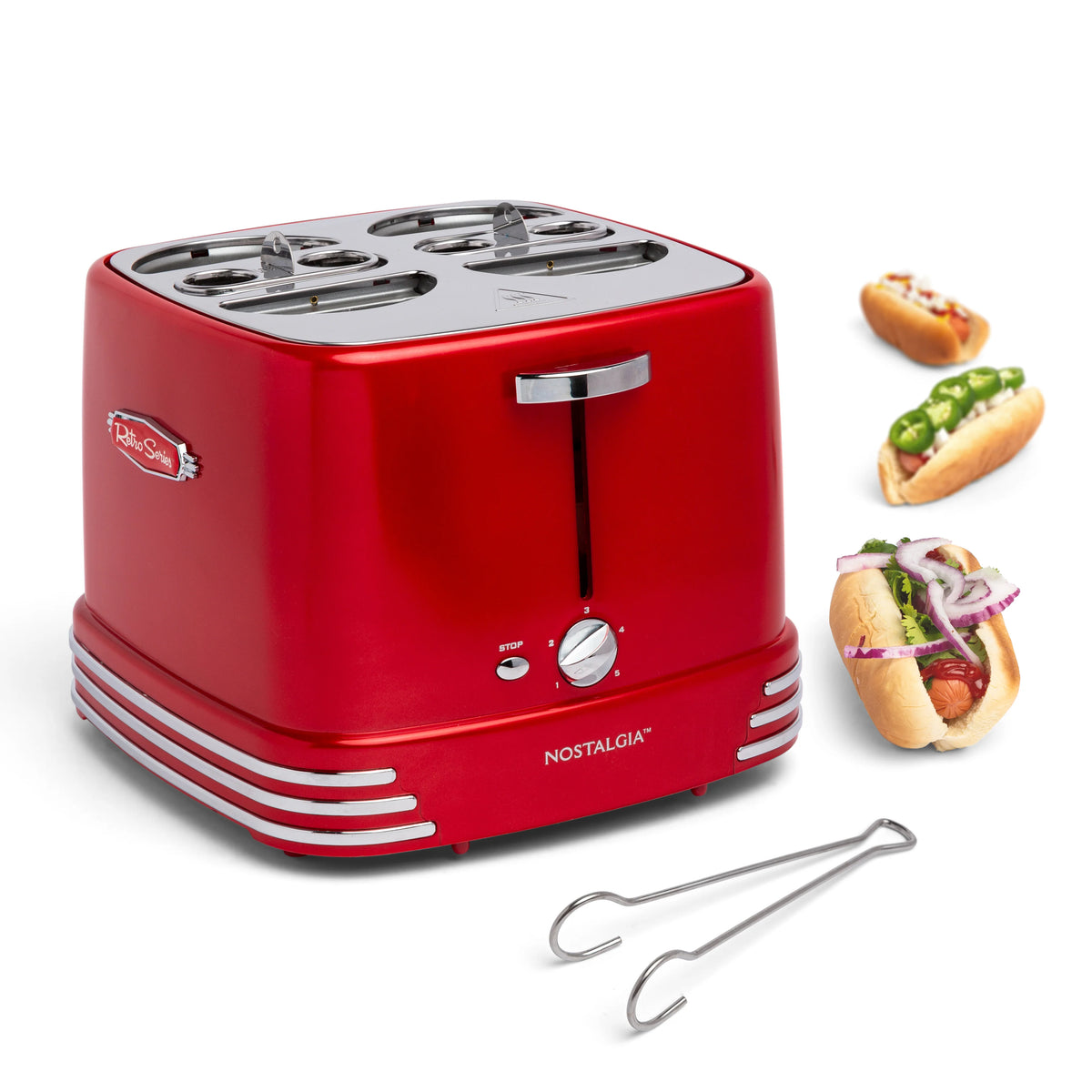 4 Hot Dogs & Buns Pop-Up Toaster E845588