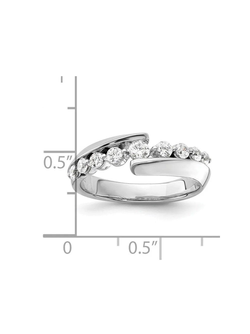 14K White Gold Lab-Grown Diamond Anniversary Band Ring C150