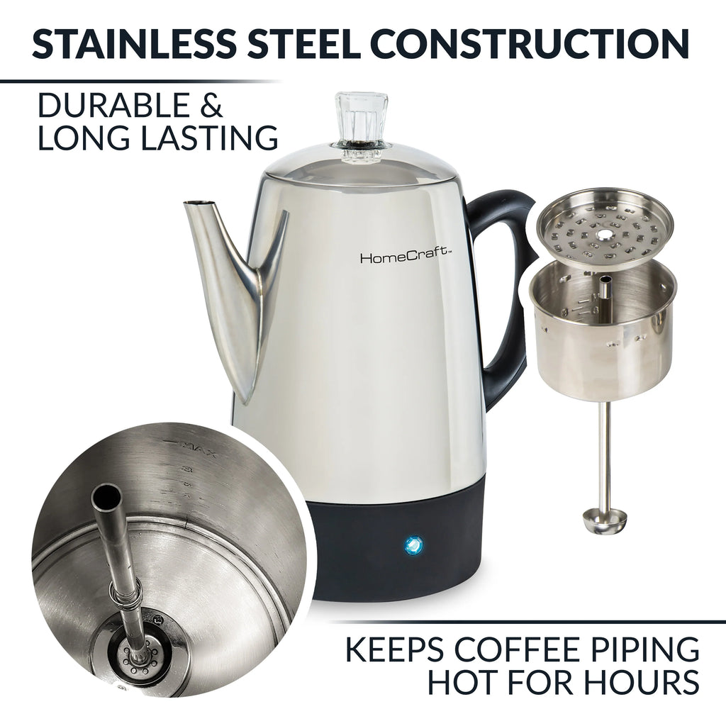 10-Cup Stainless Steel Coffee Percolator I6223