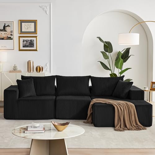 108” Beige Modular Sectional Sofa with Left Facing Chaise S1385