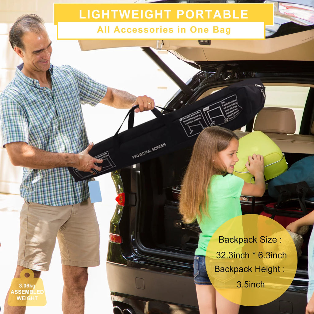100 inch 16:9 Foldable Outdoor Projector Screen with Carry Bag L717674
