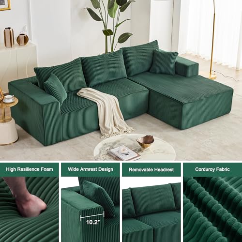 108” Beige Modular Sectional Sofa with Left Facing Chaise S1385