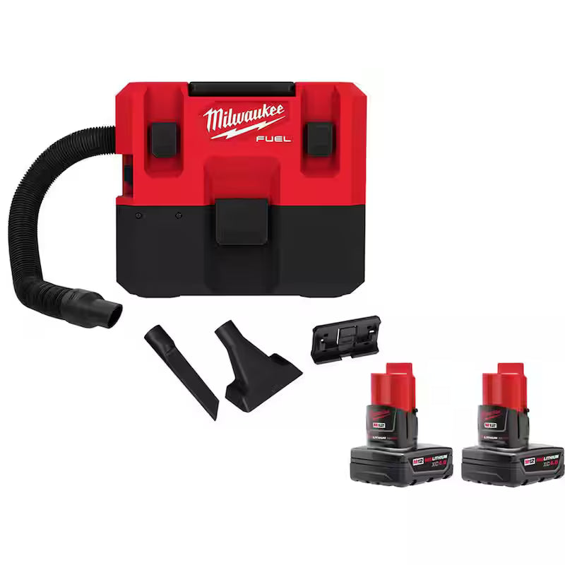 12-Volt Cordless 1.6 Gal. Wet/Dry Vacuum with 3.0 Ah Batteries O435