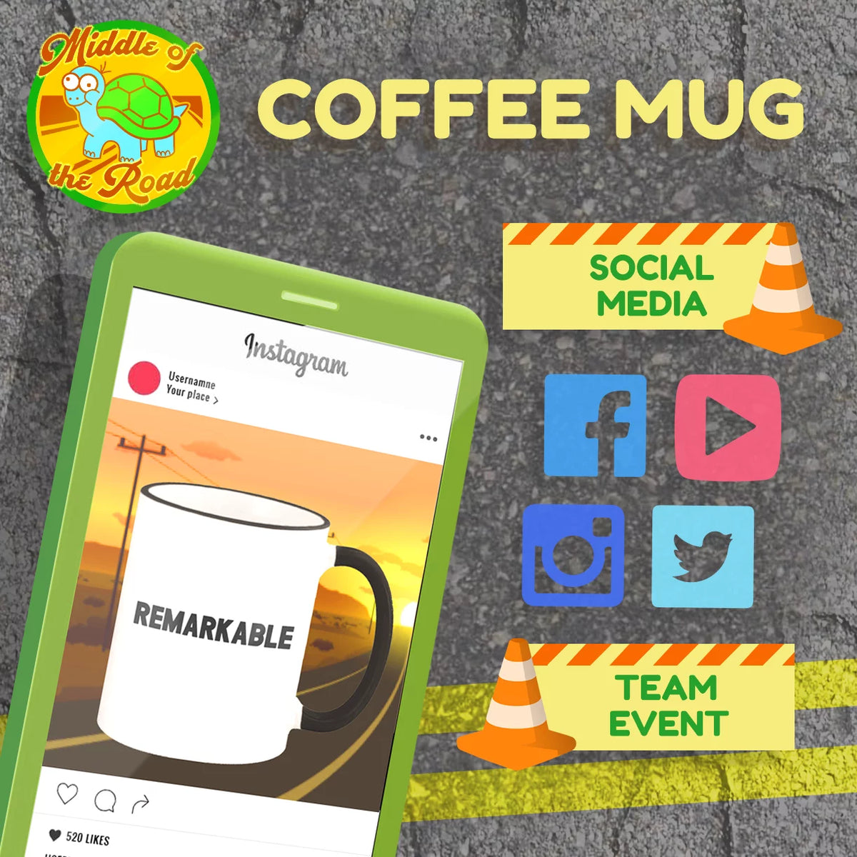 11oz Colored Rim and Handle Coffee Mug P840