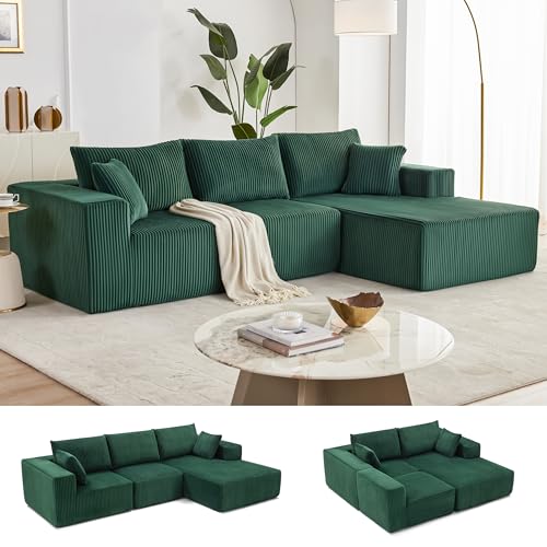 108” Beige Modular Sectional Sofa with Left Facing Chaise S1385