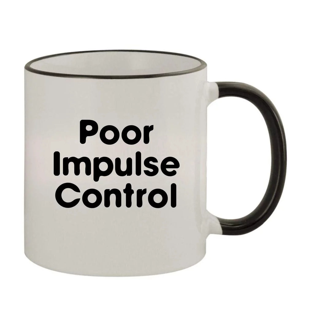 11oz Colored Rim and Handle Coffee Mug P840