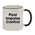 11oz Colored Rim and Handle Coffee Mug P840